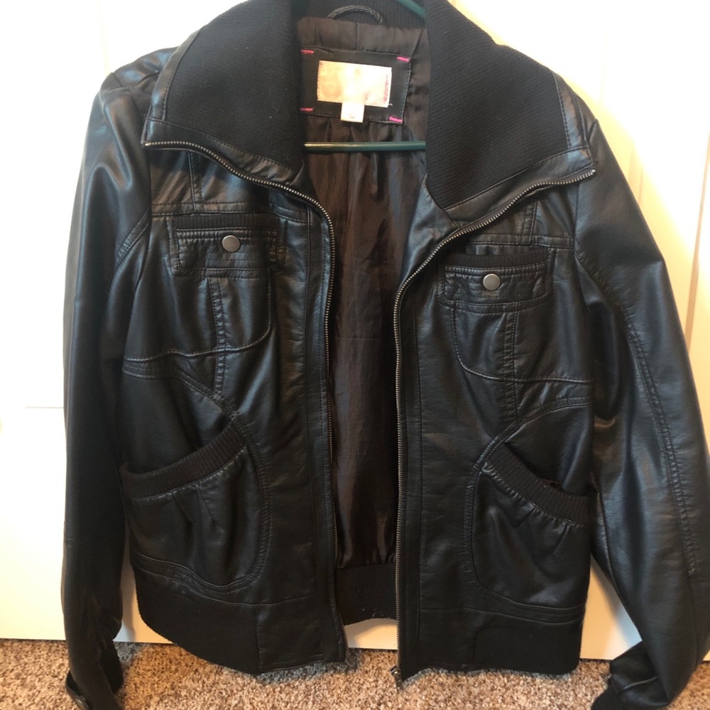 Bomber pleather jacket